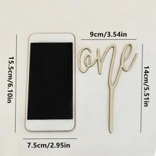 1 pièce/3 pièces/5 pièces Décorations de gâteau d'anniversaire de 1 an "ONE" en bois