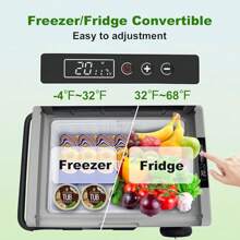 SMAD Portable Camping Refrigerator/Freezer, Electric 12 Volt Fridge With Wheels, 68 Quart (50L) 12v/24v D C Solar Cooler For Vehicles Car Travel Outdoor Semi-Truck RV, -4℉~68℉ - 1 - View 3