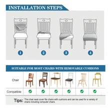 1/4 Pieces Of Chair Seat Cover With Leaf Pattern, Elastic, Detachable And Washable Chair Protection Cover, Suitable For Home Decoration Of Hotels, Restaurants And Banquets.
