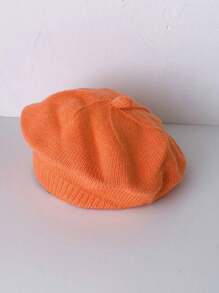 1 件针织贝雷帽，糖果色男女通用宝宝幼儿秋冬季百搭针织贝雷帽 - 0-2Y - 查看 7