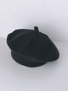 1 件针织贝雷帽，糖果色男女通用宝宝幼儿秋冬季百搭针织贝雷帽 - 0-2Y - 查看 3