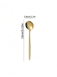 1/4/8/12 piezas Cucharilla pequeña de acero inoxidable, cucharilla para revolver café, cucharilla de postre, útiles escolares, regalo de Navidad