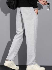 2024 Nueva de pantalones deportivos casuales tipo novio de otoño para hombres, pantalones de deporte de corte slim fit
