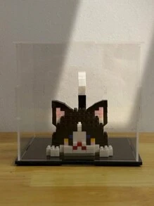 圣诞装饰宠物猫迷你积木，动物模型积木，橙猫，三色猫，银色渐变，白猫，无毛猫，布娃娃猫，暹罗猫，牛猫，黑猫，成人和青少年的家庭办公室布置装饰，生日礼物房间装饰 - 彩色 - 查看 28