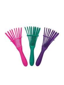 Multifunctional Octopus Brush For Curly And Frizzy Hair For Detangling And Styling - 紫色 - 查看 2
