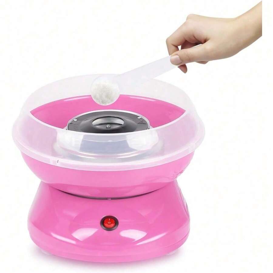 Candy Floss Machine Professional Automatic Candy Floss Maker Machine Round Cotton Sugar Machine Kit For Birthday Parties Children's Day Christmas Day And Wedding Party(Pink) - Pink - View 1