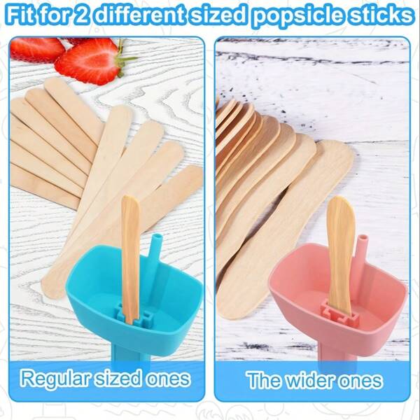 8pcs Popsicle Holders And Ice Pop Sleeves Set For Kids No Drip, Silicone Popsicle Holder With Straw And Reusable Neopreneee Freeze Popsicle Sleeves For Toddlers Mess Free, No Freezing Hands