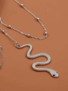 1 pieza Cadena para la pierna de mujer con mariposa de múltiples capas y diseño creativo, cadena de cuerda elástica de encaje exagerada y sexy con colgante de serpiente, adecuada para uso diario o como regalo de Navidad