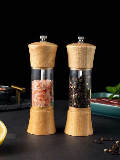 1 件/2 件/3 件 6 英寸透明胡椒研磨器黑胡椒盐研磨器瓶