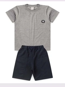 Summer Set For Boys T-Shirt And Bermuda Shorts - Xám - Xem 2