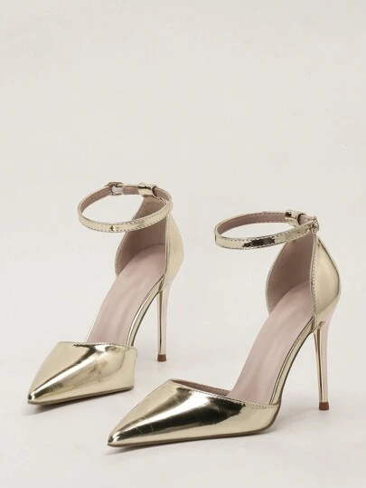 Sandalias de tacón alto con punta puntiaguda y tiras caladas para mujer, Otoño/Invierno 2025, Sexy, Tacones para mujer, Elegantes, Atuendos de fiesta