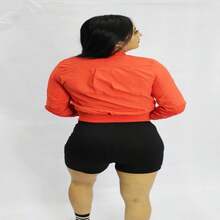 Short Jacket For Women - Orange - View 2