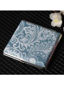 1pc Classic European Pattern Metal Cigarette Case, Large Capacity, Slim, Portable Smoking Box Halloween, Smoking Accessories, Cigarette Pouch, Cigarette Storage, Cigarette Holder Case - Multicolor - View 16
