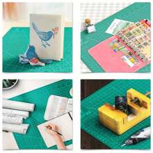 A2 Cutting Mat Non Slip And Self Healing Craft Quilting Printed Grid Lines Board - Dark Green - View 6