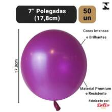 Metallic Balloon Balloon 7 Inches Various Colors Premium Resistant Balloon 50 Units - 深粉紅色 - 查看 2