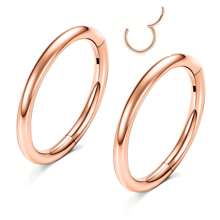 ADYJELY 2PCS Nose Ring Hoop 316L Surgical Steel Hypoallergenic Hinged Ring Cartilage Earring 16G 18G 20G Lip Ring,Clicker Ring Cartilage Hoop Rook Earring Tragus Septum Piercing Conch Daith Helix Earring Cartilage Hoop Earlobe Earring ,Belly Ring Nipple Ring Diameter 6mm 8mm 10mm 12mm Women's And Men's Body Pierecing Jewelry