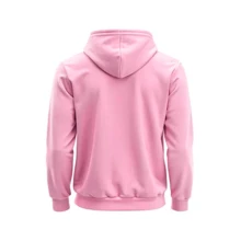 Men's Cold Weather Sweatshirt With Kangaroo Pocket And Warm Flannel Hood - 淺粉色 - 查看 2