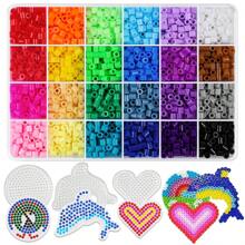 2400pcs/4800pcs/8400pcs Fuse Bead Set, 5MM Beginner Fuse Bead Kit, Suitable Christmas/Birthday Gift For Girls (6 Different Styles, Includes Pegboard, Ironing Paper And Other Accessories) - Multicolor - View 18