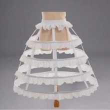 4 Hoop Crinoline Cage Bustle Skirt Pannier Petticoat Underskirt Accessories - Multicolor - View 1