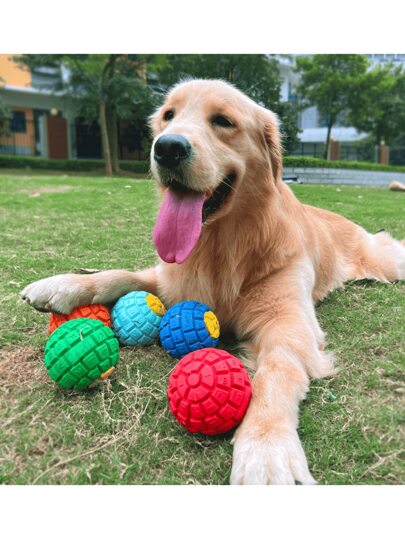 Dog Lover And Dog Mom Love Toys Large And Medium-Sized Dog Lover And Dog Mom Loves, Cat/Dog Lover Gift And Dog/Cat Mom Love Pet Rubber Keyboards, Toy Balls, Voice Interaction, Teeth Cleaning, Teeth Grinding, Relieving Boredom And Stress