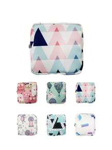 1 pieza Bolsa de almacenamiento de compresas sanitarias, bolsa de almacenamiento de viaje multifuncional, bolsa impermeable grande para compresas sanitarias, bolsa de viaje para cosméticos y artículos de aseo para mujeres, organizador de maquillaje de gran capacidad, estuche de maquillaje, para lápiz labial, brochas, cuidado de la piel, teléfono móvil, monedas, artículos pequeños, para el hogar, regalos, vacaciones y festivales de Halloween, Navidad, de uso multifuncional, estilo bohemio