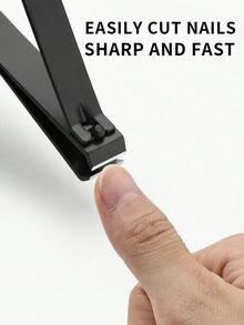 Heavy Duty Sharp Nail Clipper, Easy To Cut Fingernails And Toenails, Home And Travel Use - Black - View 3