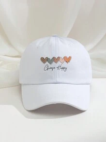 1 boné de beisebol ajustável e respirável com estampa "Chaafe Happy", chapéu de sol para golfe ao ar livre, chapéu de sol moderno com aba curva para mulheres e homens, adequado para todas as estações. - boné de baseball - Ver 2