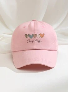 1 boné de beisebol ajustável e respirável com estampa "Chaafe Happy", chapéu de sol para golfe ao ar livre, chapéu de sol moderno com aba curva para mulheres e homens, adequado para todas as estações. - boné de baseball - Ver 4