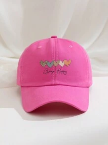 1 boné de beisebol ajustável e respirável com estampa "Chaafe Happy", chapéu de sol para golfe ao ar livre, chapéu de sol moderno com aba curva para mulheres e homens, adequado para todas as estações. - boné de baseball - Ver 3