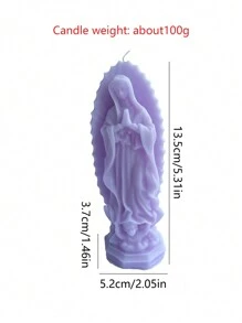 Vela perfumada de la Virgen María - Aroma a lavanda, cera de soja, decoración para el hogar con acento de lazo para Halloween, Pascua, Acción de Gracias, decoración de habitación, regalos