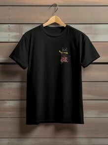 T-Shirt Gothic Cat Meme Emo Shirt Ref 1330 FLUXOGEEK - màu đen - Xem 1