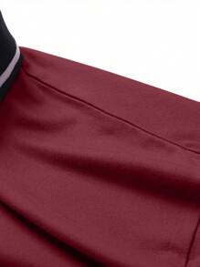 2pcs Long Sleeve Polo Collar T-Shirts, Casual Classic Retro Lightweight Sportswear Outfits For Men, Spring Autumn - 彩色 - 查看 6