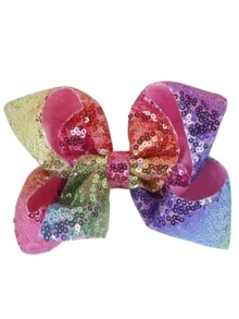 1 件儿童蝴蝶结亮片花朵发夹，多功能 4 季头饰，适合休闲、节日、派对 - 亮片款 - 查看 7
