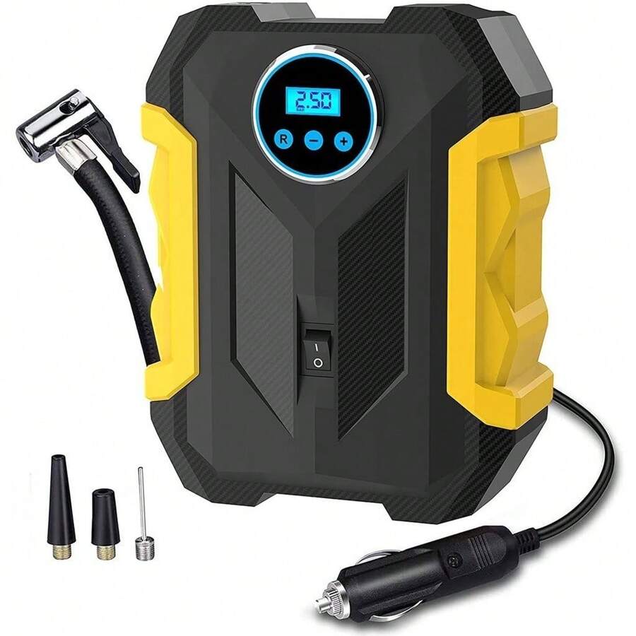 Mini Air Compressor Automatic Multipurpose Portable Digital Tire Inflator Car Bicycle Swimming Pool 150Psi - 迷你壓縮機Ar - 查看 1