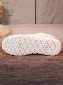 Women's Fashionable Thick Sole Sneakers, Casual Outdoor Warm Shoes, Comfortable Low-Top Sports Shoes, Suitable For Autumn Winter