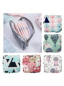 1 pieza Bolsa de almacenamiento de compresas sanitarias, bolsa de almacenamiento de viaje multifuncional, bolsa impermeable grande para compresas sanitarias, bolsa de viaje para cosméticos y artículos de aseo para mujeres, organizador de maquillaje de gran capacidad, estuche de maquillaje, para lápiz labial, brochas, cuidado de la piel, teléfono móvil, monedas, artículos pequeños, para el hogar, regalos, vacaciones y festivales de Halloween, Navidad, de uso multifuncional, estilo bohemio
