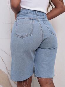 Rica Jorts Women's Jeans Shorts - Rửa trung bình - Xem 4