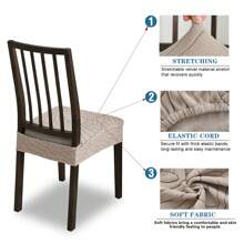 1/4 Pieces Of Chair Seat Cover With Leaf Pattern, Elastic, Detachable And Washable Chair Protection Cover, Suitable For Home Decoration Of Hotels, Restaurants And Banquets.
