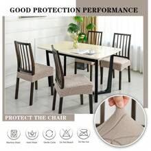 1/4 Pieces Of Chair Seat Cover With Leaf Pattern, Elastic, Detachable And Washable Chair Protection Cover, Suitable For Home Decoration Of Hotels, Restaurants And Banquets.