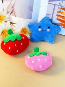 1pc Plush Star Shaped Pet Toy, Squeaky, Chewable Toy For Dogs & Cats, Pet Supplies