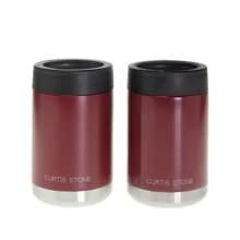Curtis Stone 2 件套 12 盎司双层隔热 Coozies 翻新，圣诞派对圣诞装饰圣诞装饰品圣诞礼物，万圣节派对万圣节装饰万圣节装饰品万圣节礼物 - 黑色 - 查看 1