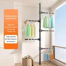 Free Standing Laundry Drying Rack, Extendable Indoor Outdoor Towel Clothes Hanger, No Drilling - Scalable - View 15