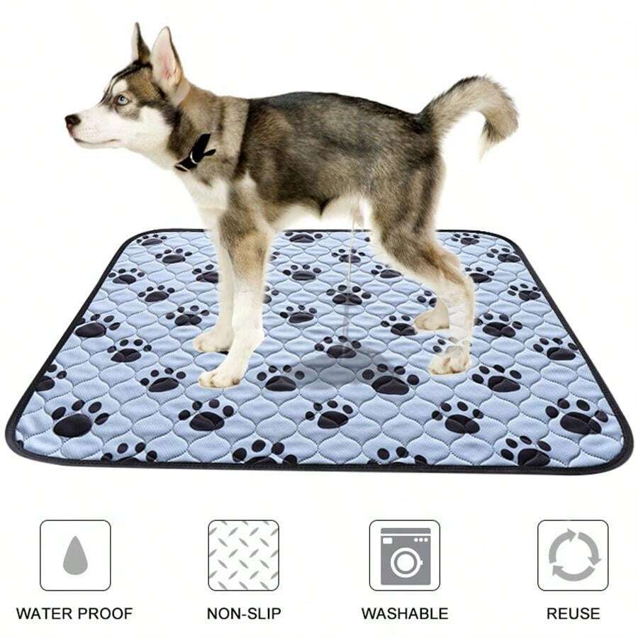 Tapis De Parc Imperméable 150x100 Cm Pour Petits Animaux (lapins, Furets...) - Lavable, Côtés Surélevés 9,4 Cm