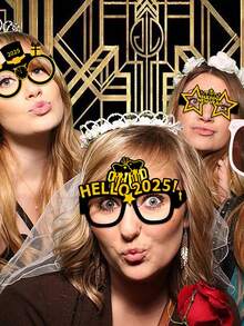 Fengshang Jewlery Co.,Ltd 8pcs/Set 2025 New Year Party Funny Photo Booth Props Paper Glasses Beach Accessories For Women Glasses Shades - Multicolor - View 10