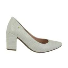 Women's Formal Shoes Scarpin Scarpan Medium High Block Heel Pointed Toe Comfortable Confort - Ref. 9484 - trắng - Xem 2