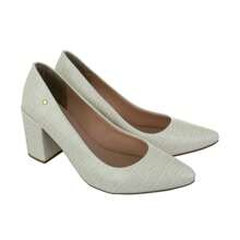 Women's Formal Shoes Scarpin Scarpan Medium High Block Heel Pointed Toe Comfortable Confort - Ref. 9484 - trắng - Xem 3