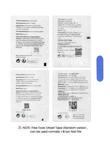 10pcs Glossy Blue Artificial Nails Finger With Pearls No Bad Smell  For Stage Performance Wear - Multicolor - View 9