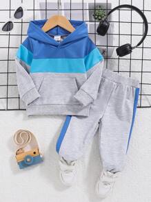 Newborn Sweatshirt Clothing Autumn/Winter Baby Boy Sports Suit Hooded Sweatshirt + Trousers