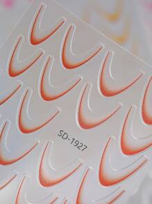 12 Multi-Color Gradient French Nail Decals Simple DIY Home Nail Decals For Ladies And Girls Nail Decals