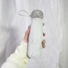 Mini Rhinestone Decorated Sun Umbrella For Women, Lightweight Portable Folding UV Protection Parasol,Spring Summer Picks,Brides Maid Gifts,Room,Bedroom Decor,Beach,Travel,For Men,For Women,Vacation - Multicolor - View 8